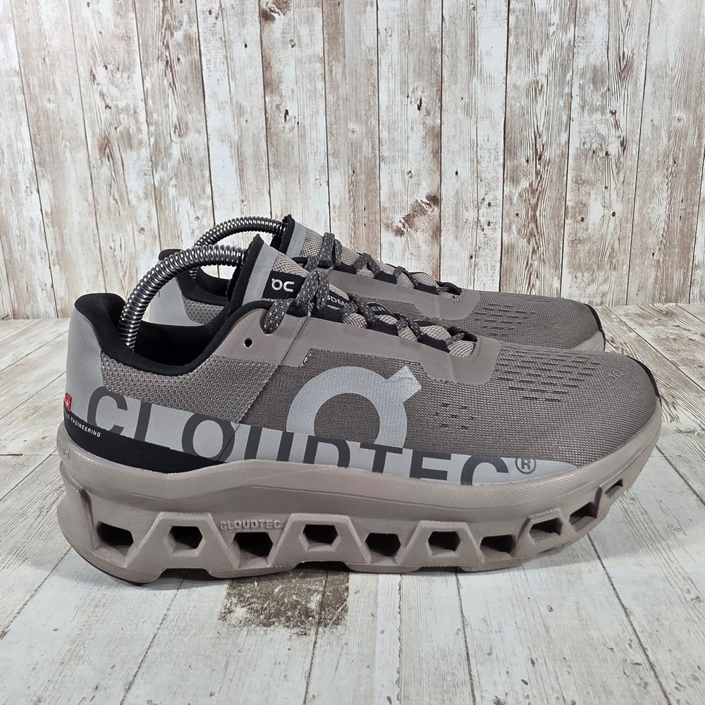 On Running Cloudmonster Iron Hay Grey Road Running Shoes Womens‎ 10 72.98390